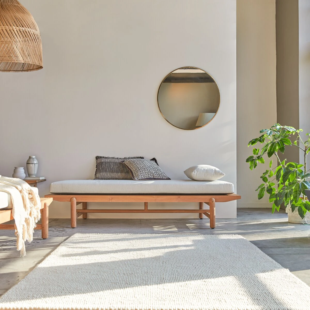 Fado - Méridienne En Teck Massif, 1 Place 1 Fado - Méridienne En Teck Massif, 1 Place