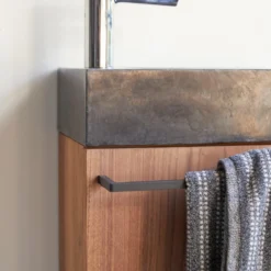 Stelle - Meuble Lave Main En Noyer Massif Et Marbre Black -Homezia Soldes Boutique 1200 1200 meuble lave main en noyer massif et marbre stelle black 2