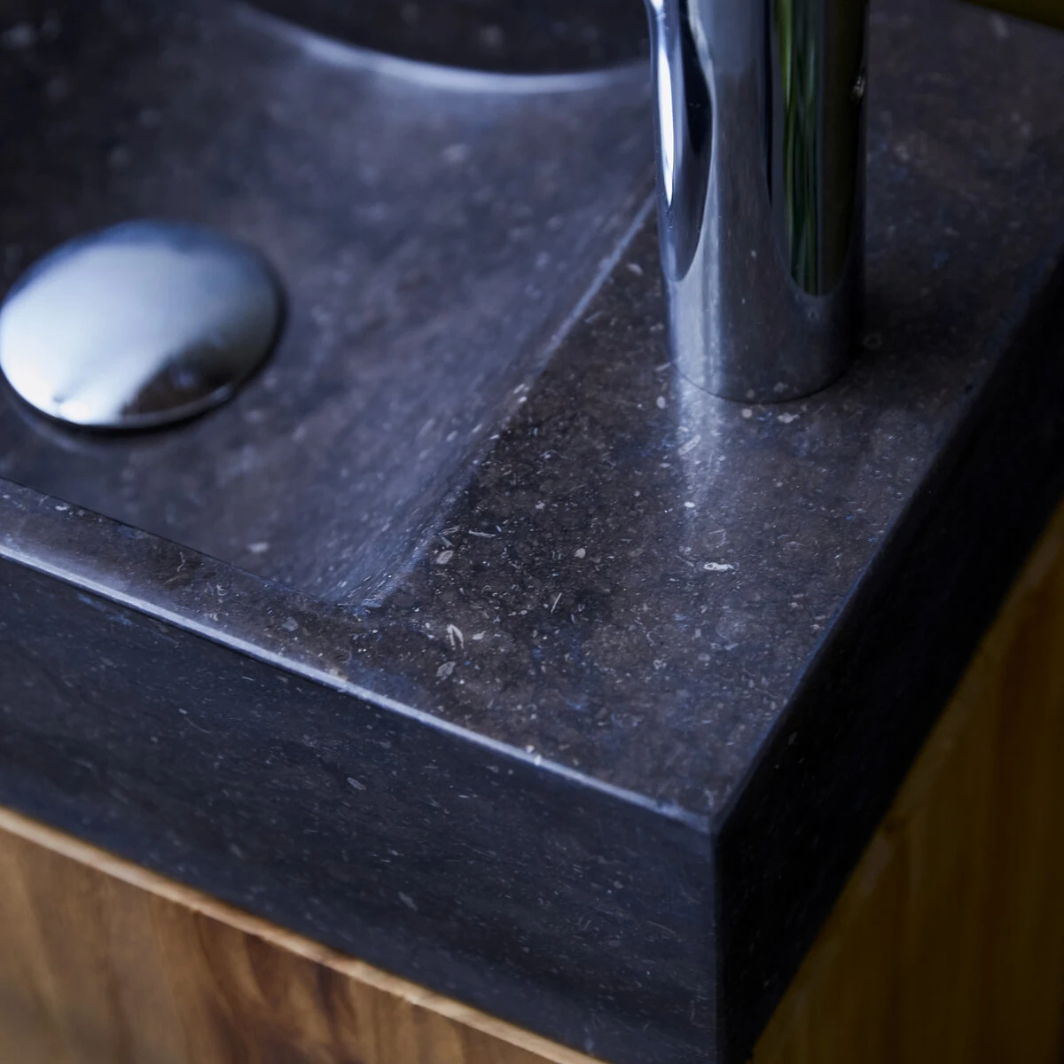 Stelle - Meuble Lave Main En Teck Massif Et Marbre Black 7 Stelle - Meuble Lave Main En Teck Massif Et Marbre Black â Image 7