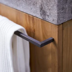 Stelle - Meuble Lave Main En Teck Massif Et Marbre Grey -Homezia Soldes Boutique 1200 1200 meuble lave main en teck massif et marbre stelle grey 5