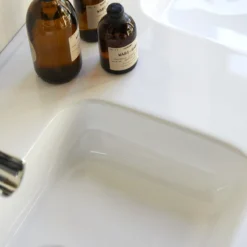 Karl - Meuble Salle De Bain En Chêne Massif Et Céramique 120 Cm -Homezia Soldes Boutique 1200 1200 meuble salle de bain en chene massif et ceramique karl 120 cm 4