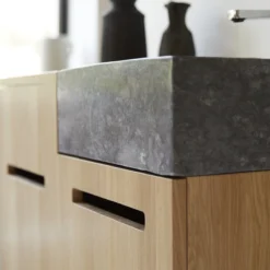 Line - Meuble Salle De Bain En Chêne Massif Et Marbre 85 Cm -Homezia Soldes Boutique 1200 1200 meuble salle de bain en chene massif et marbre line 85 cm 6