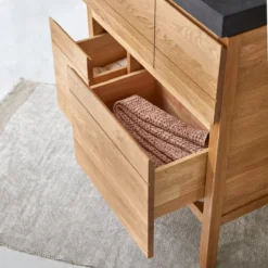 Easy - Meuble Salle De Bain En Chêne Massif Et Pierre De Lave 80 Cm 10 Easy - Meuble Salle De Bain En Chêne Massif Et Pierre De Lave 80 Cm -Homezia Soldes Boutique 1200 1200 meuble salle de bain en chene massif et pierre de lave easy 80 cm 4