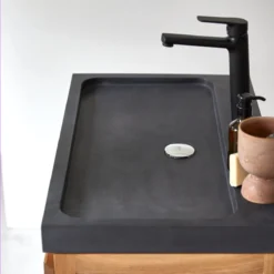 Easy - Meuble Salle De Bain En Chêne Massif Et Pierre De Lave 80 Cm 11 Easy - Meuble Salle De Bain En Chêne Massif Et Pierre De Lave 80 Cm -Homezia Soldes Boutique 1200 1200 meuble salle de bain en chene massif et pierre de lave easy 80 cm 5