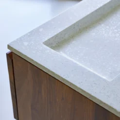 Nova - Meuble Salle De Bain En Palissandre Massif Et Terrazzo Premium Moon 80 -Homezia Soldes Boutique 1200 1200 meuble salle de bain en palissandre massif et terrazzo premium moon 80 nova 4