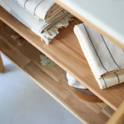 Jill - Meuble Salle De Bain En Teck Massif Et Céramique 80 Cm -Homezia Soldes Boutique 1200 1200 meuble salle de bain en teck massif et ceramique jill 80 cm 5