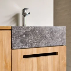 Line - Meuble Salle De Bain En Teck Massif Et Marbre 85 Cm -Homezia Soldes Boutique 1200 1200 meuble salle de bain en teck massif et marbre line 85 cm 6