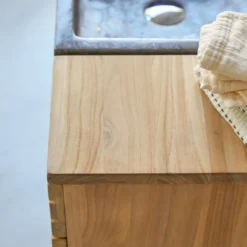 Slats - Meuble Salle De Bain En Teck Massif Et Marbre 150 Cm -Homezia Soldes Boutique 1200 1200 meuble salle de bain en teck massif et marbre slats 150 cm 5