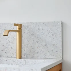 Edgar - Meuble Salle De Bain En Teck Massif Et Terrazzo Premium Moon 120 Cm -Homezia Soldes Boutique 1200 1200 meuble salle de bain en teck massif et terrazzo premium moon edgar 120 cm 5