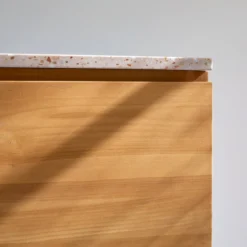 Edgar - Meuble Salle De Bain En Teck Massif Et Terrazzo Premium Pink 80 Cm -Homezia Soldes Boutique 1200 1200 meuble salle de bain en teck massif et terrazzo premium pink 80 edgar 6