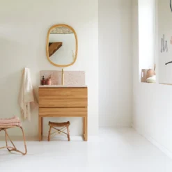 Edgar - Meuble Salle De Bain En Teck Massif Et Terrazzo Premium Pink 80 Cm -Homezia Soldes Boutique 1200 1200 meuble salle de bain en teck massif et terrazzo premium pink 80 edgar 7