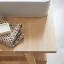 Pola - Meuble Sous Vasque En Chêne Massif 140 Cm -Homezia Soldes Boutique 1200 1200 meuble sous vasque en chene massif pola 140 cm 2