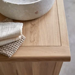 Volute - Meuble Sous Vasque En Chêne Massif 160 Cm -Homezia Soldes Boutique 1200 1200 meuble sous vasque en chene massif volute 160 cm 2