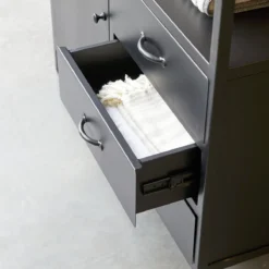 Industriel - Meuble Sous Vasque En Manguier Massif Et Métal 95 Cm -Homezia Soldes Boutique 1200 1200 meuble sous vasque en manguier massif et metal industriel 95 cm 4