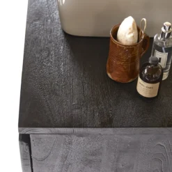 Liv - Meuble Sous Vasque En Manguier Massif 100 Cm -Homezia Soldes Boutique 1200 1200 meuble sous vasque en manguier massif liv 100 cm 2