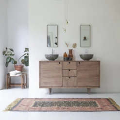 Jonàk - Meuble Sous Vasque En Noyer Massif 145 Cm