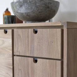 Jonàk - Meuble Sous Vasque En Noyer Massif 95 Cm -Homezia Soldes Boutique 1200 1200 meuble sous vasque en noyer massif jonak 95 cm 7