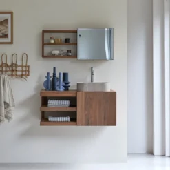 Typo - Meuble Sous Vasque En Noyer Massif 90 Cm -Homezia Soldes Boutique 1200 1200 meuble sous vasque en noyer massif typo 90 cm 4