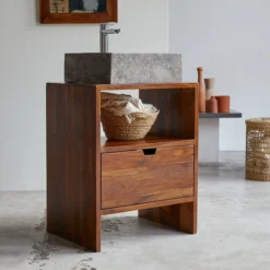 Kwarto - Meuble Sous Vasque En Palissandre Massif 60 Cm -Homezia Soldes Boutique 1200 1200 meuble sous vasque en palissandre massif kwarto 60 cm 3