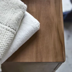 Baker - Meuble Sous Vasque En Teck Massif Recyclé 115 Cm -Homezia Soldes Boutique 1200 1200 meuble sous vasque en teck massif baker 115 cm 2