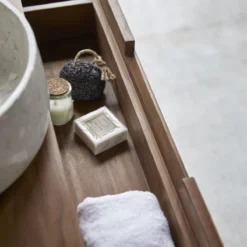 Baker - Meuble Sous Vasque En Teck Massif Recyclé 115 Cm -Homezia Soldes Boutique 1200 1200 meuble sous vasque en teck massif baker 115 cm 4