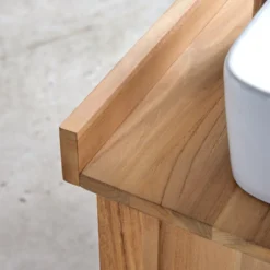 Coline - Meuble Sous Vasque En Teck Massif 145 Cm -Homezia Soldes Boutique 1200 1200 meuble sous vasque en teck massif coline 145 cm 6