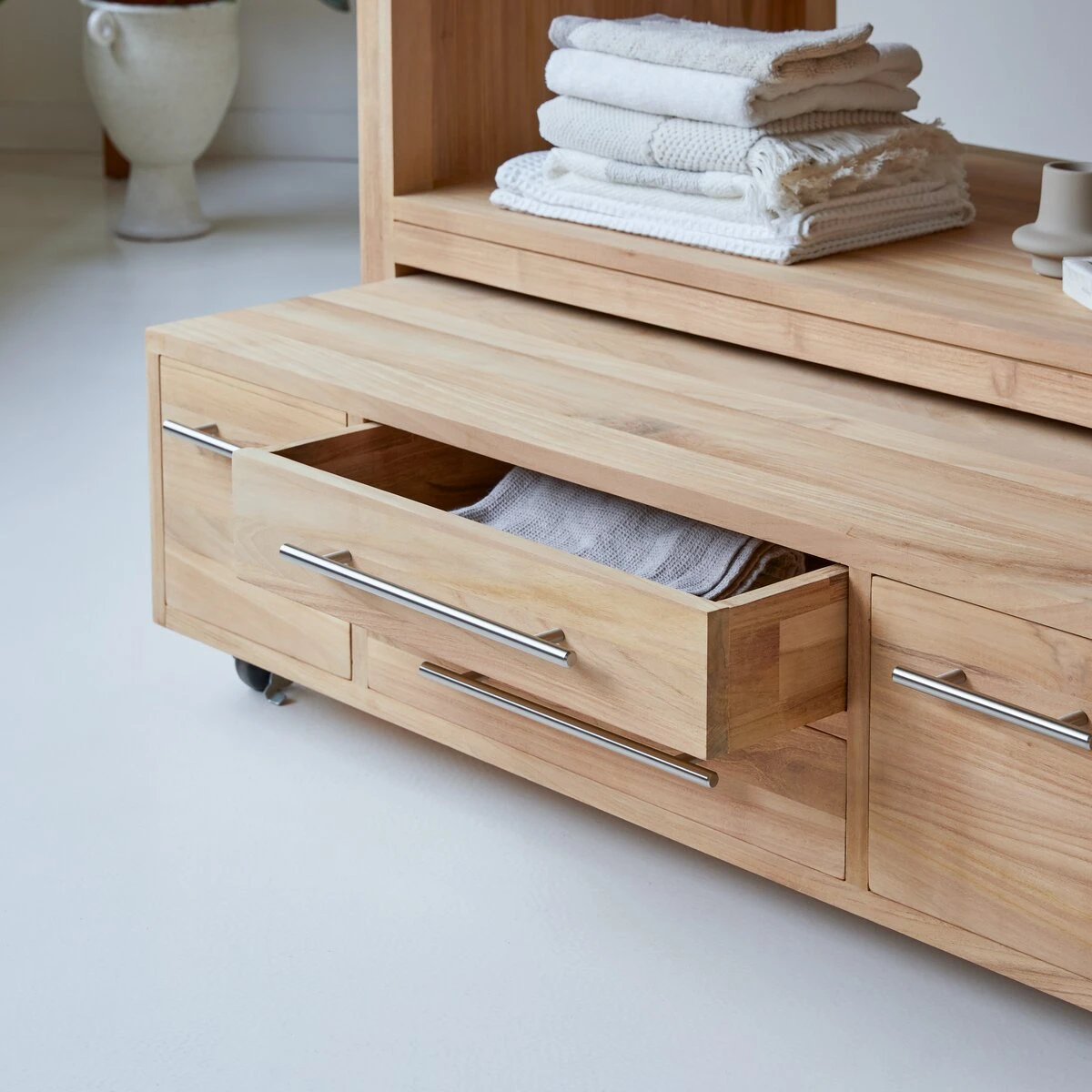 Layang - Meuble Sous Vasque En Teck Massif 120 Cm 5 Layang - Meuble Sous Vasque En Teck Massif 120 Cm – Image 5