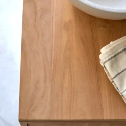 Minimalys - Meuble Sous Vasque En Teck Massif 145 Cm -Homezia Soldes Boutique 1200 1200 meuble sous vasque en teck massif minimalys 145 cm 2