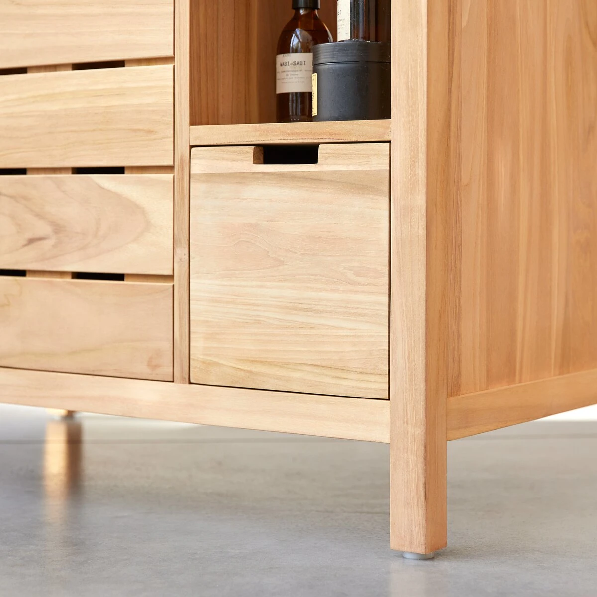 Serena - Meuble Sous Vasque En Teck Massif 100 Cm 6 Serena - Meuble Sous Vasque En Teck Massif 100 Cm – Image 6