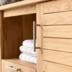 Soho - Meuble Sous Vasque En Teck Massif 125 Cm -Homezia Soldes Boutique 1200 1200 meuble sous vasque en teck massif soho 125 cm 5