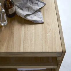 Typo - Meuble Sous Vasque En Teck Massif 90 Cm -Homezia Soldes Boutique 1200 1200 meuble sous vasque en teck massif typo 90 cm 2