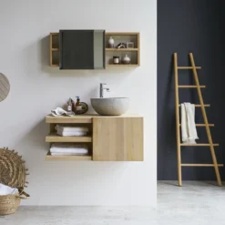 Typo - Meuble Sous Vasque En Teck Massif 90 Cm