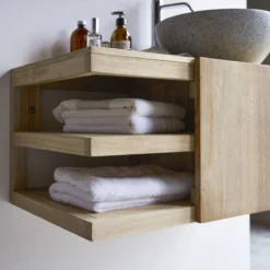 Typo - Meuble Sous Vasque En Teck Massif 90 Cm -Homezia Soldes Boutique 1200 1200 meuble sous vasque en teck massif typo 90 cm 4