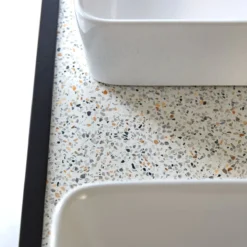 Lizzie - Meuble Sous Vasque En Terrazzo Et Métal 140 Cm -Homezia Soldes Boutique 1200 1200 meuble sous vasque en terrazzo et metal lizzie 140 cm 5