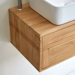 Basic - Meuble Sous Vasque Teck Massif 95 Cm -Homezia Soldes Boutique 1200 1200 meuble sous vasque teck massif basic 95 cm 7