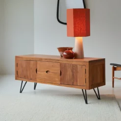 Bonnie - Meuble TV En Acacia Massif 150 Cm -Homezia Soldes Boutique 1200 1200 meuble tv en acacia massif bonnie 150 cm 3