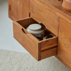 Bonnie - Meuble TV En Acacia Massif 180 Cm -Homezia Soldes Boutique 1200 1200 meuble tv en acacia massif bonnie 180 cm 4