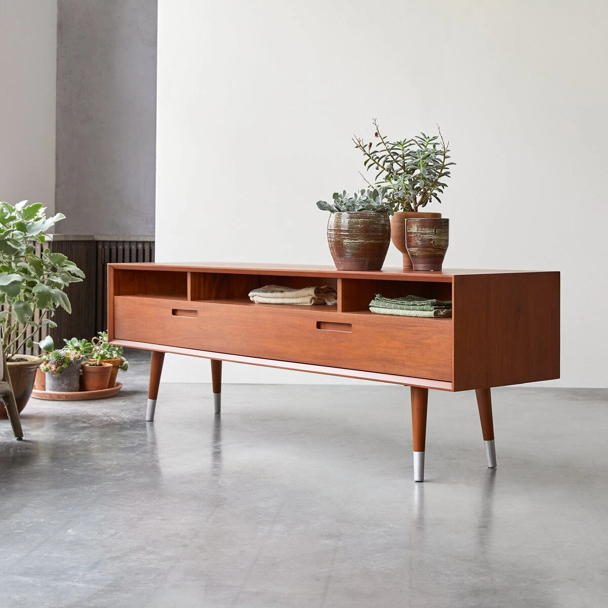Magda 50's - Meuble TV En Acajou 180 Cm 4 Magda 50's - Meuble TV En Acajou 180 Cm – Image 4