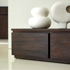 Eva - Meuble TV En Acajou Massif 135 Cm -Homezia Soldes Boutique 1200 1200 meuble tv en acajou massif eva 135 cm 4