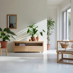 Anoa - Meuble TV En Chêne Massif 140 Cm