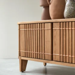 Koppar - Meuble TV En Chêne Massif 160 Cm -Homezia Soldes Boutique 1200 1200 meuble tv en chene massif koppar 160 cm 3