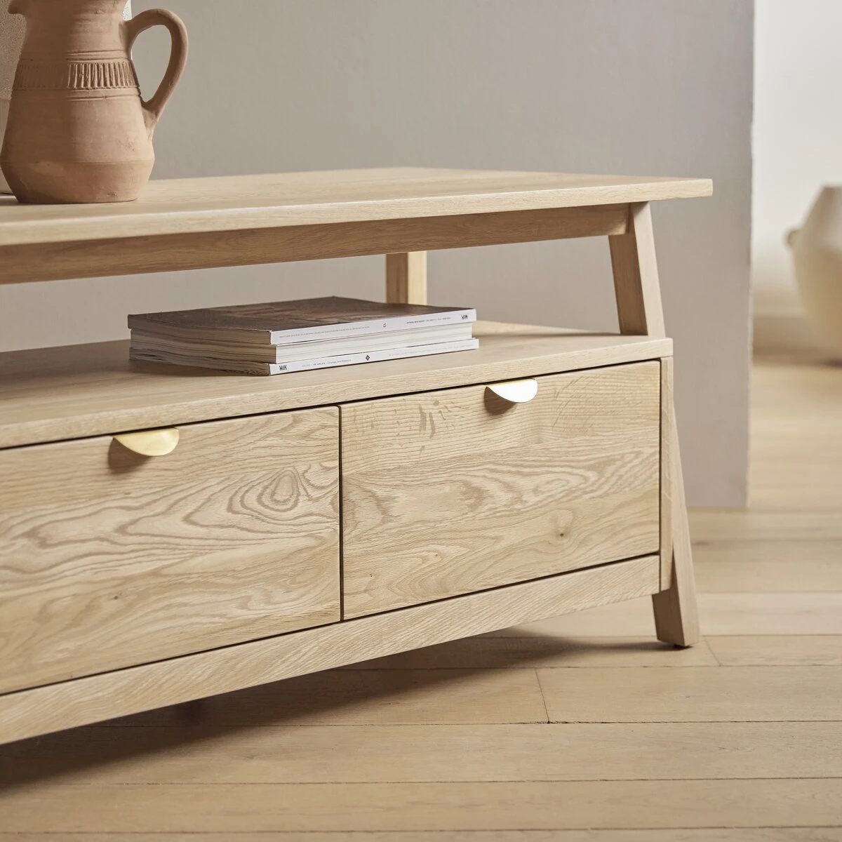 Pola - Meuble TV En Chêne Massif 150 Cm 5 Pola - Meuble TV En Chêne Massif 150 Cm – Image 5