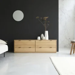 Senson - Meuble TV En Chêne Massif 180 Cm