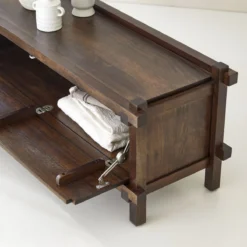 Arko - Meuble TV En Manguier Massif 120 Cm -Homezia Soldes Boutique 1200 1200 meuble tv en manguier massif 120 cm 7