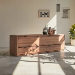 Senson - Meuble TV En Noyer Massif 180 Cm 9 Senson - Meuble TV En Noyer Massif 180 Cm -Homezia Soldes Boutique 1200 1200 meuble tv en noyer massif senson 180 cm 3