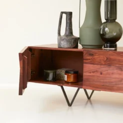 Metric - Meuble TV En Palissandre Massif 175 Cm -Homezia Soldes Boutique 1200 1200 meuble tv en palissandre massif metric 175 cm 4