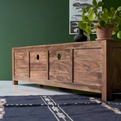 Oliver - Meuble TV En Palissandre Massif 200 Cm -Homezia Soldes Boutique 1200 1200 meuble tv en palissandre massif oliver 200 cm 5