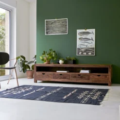 Oliver - Meuble TV En Palissandre Massif 200 Cm -Homezia Soldes Boutique 1200 1200 meuble tv en palissandre massif oliver 200 cm 6