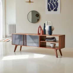 Niels - Meuble TV En Palissandre 150 Cm 10 Niels - Meuble TV En Palissandre 150 Cm -Homezia Soldes Boutique 1200 1200 meuble tv en palissandre niels 150 cm 3