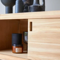 Adam - Meuble TV En Teck 120 Cm -Homezia Soldes Boutique 1200 1200 meuble tv en teck adam 120 cm 4